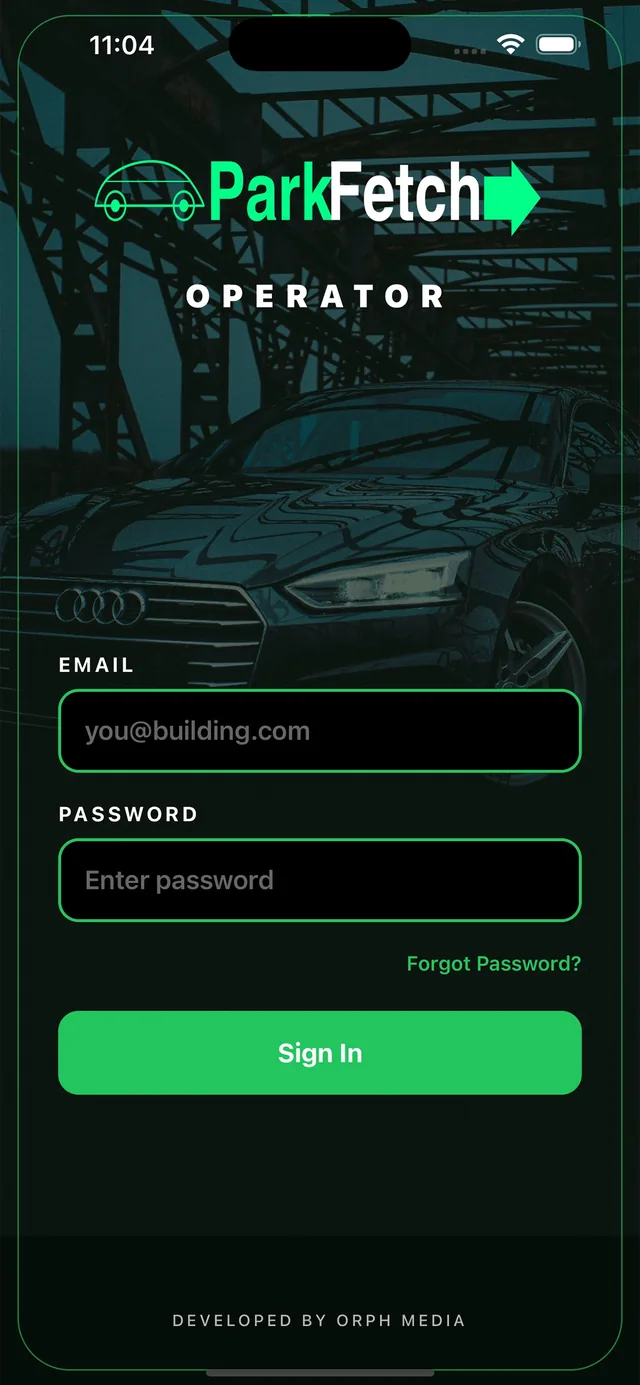 Operator app — Team sign-in